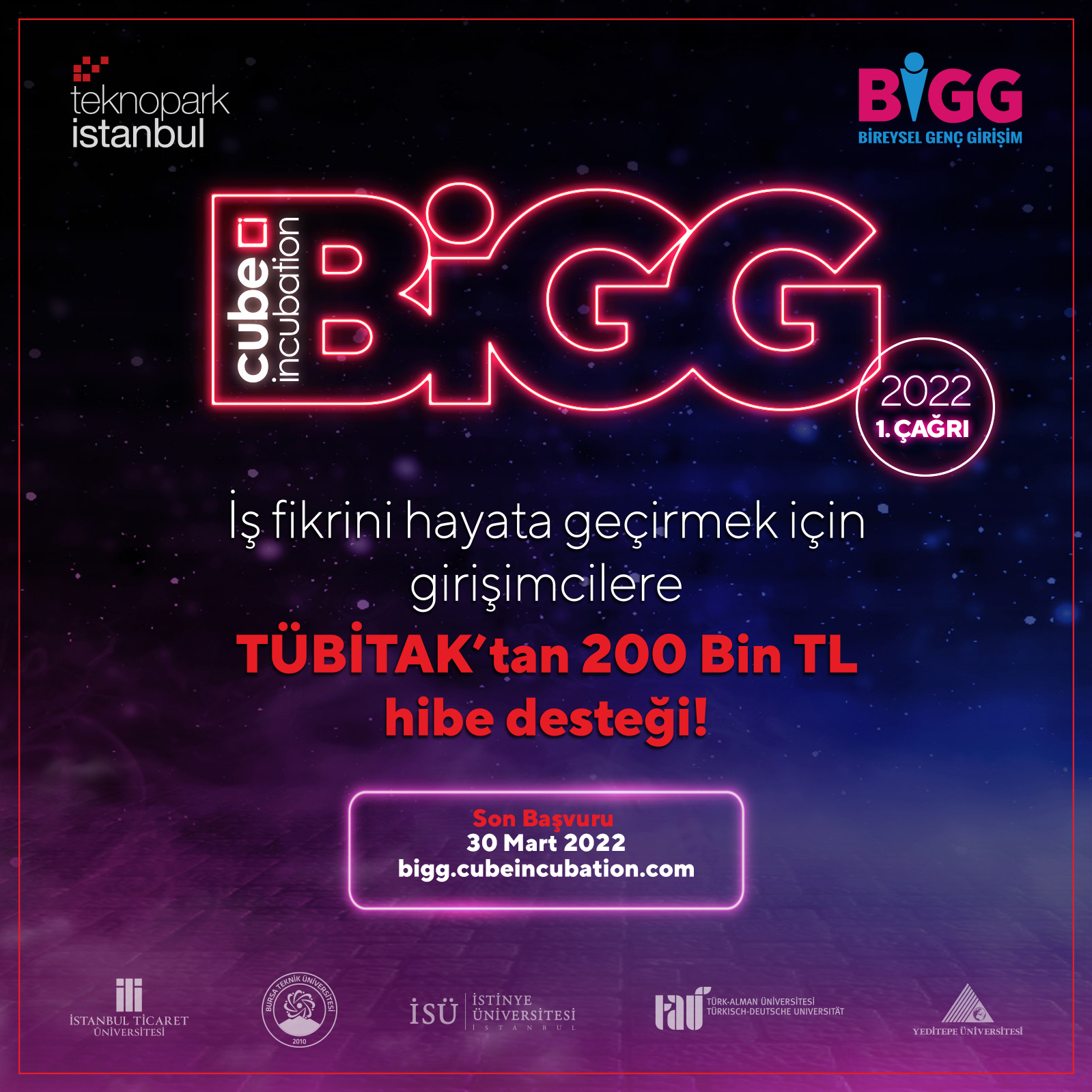 BİGG Cube Incubation'un Başvuru Süresi Uzatıldı!