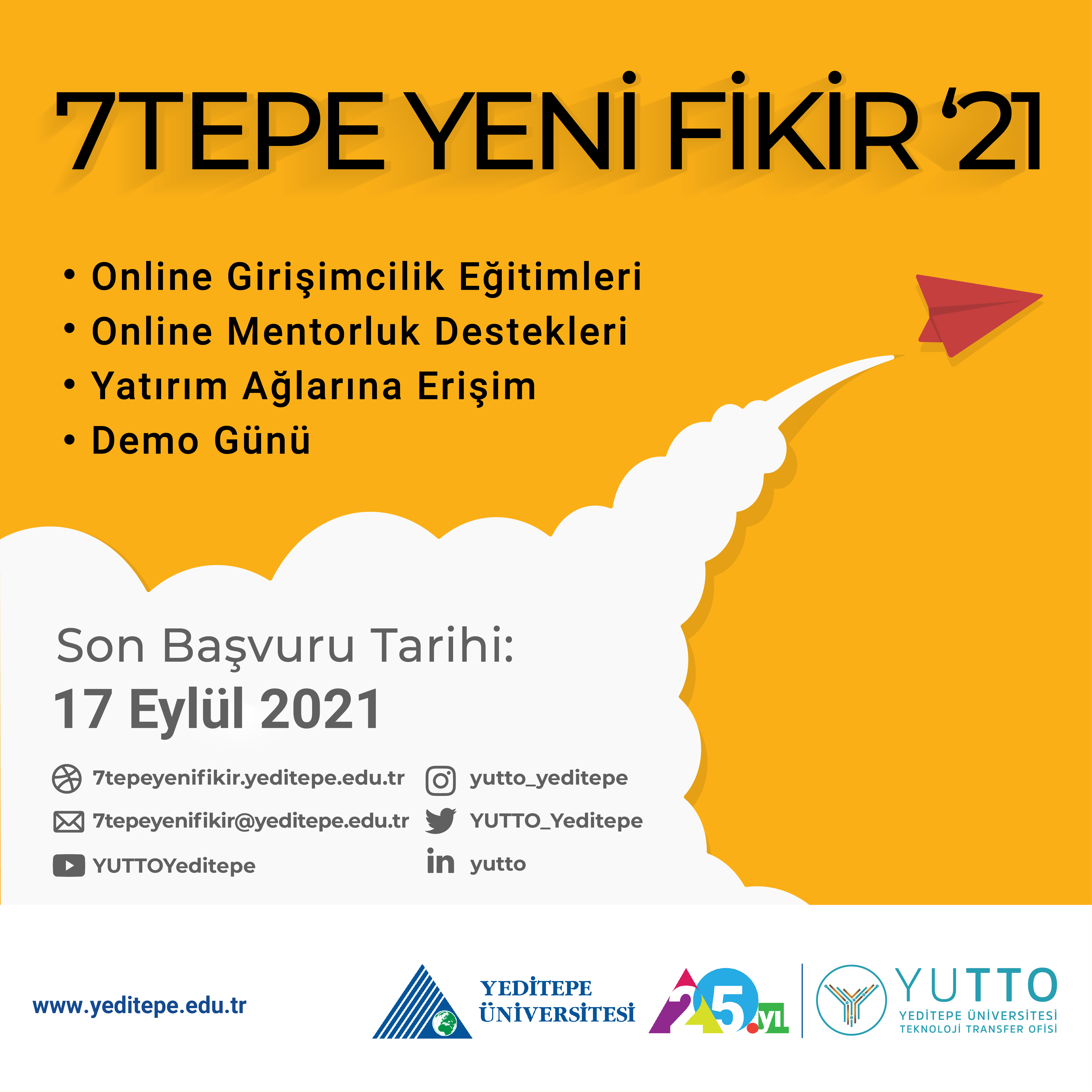 7TEPE YENİ FİKİR'21 ÇAĞRISI BAŞVURU SÜRESİ UZATILDI!
